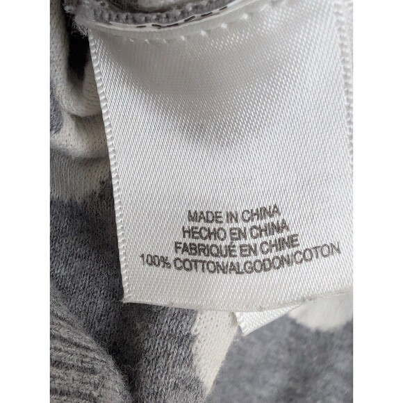 Liz Claiborne New York Zip Hoodie Sweater in Medium 100%  Gray White Polka Dot - Picture 9 of 9